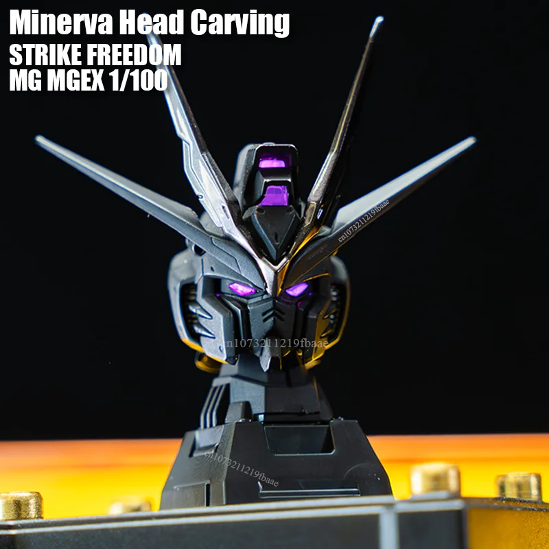 

В наличии Minerva Hobby STRIKE FREEDOM Голова Резьба MG MGEX Сборка Модель Комплект Полуночь С Лампой Игрушка Меха Модель Голова Игрушки Подарки