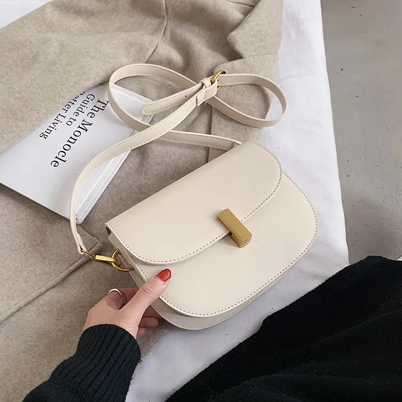 

Designer Crossbody Bag 2023 Spring/Summer New PU Magnetic Buckle Shoulder Bag Korean Style Versatile Fashion Commuter Bag