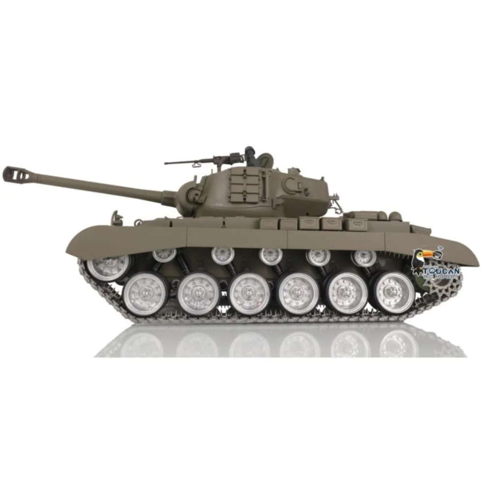 Henglong 1/16 7.0 Personalizzato M26 Pershing RTR RC Carro Armato Giocattolo di Controllo Remoto 3838 Tracce In Metallo Ruote 2.4GHz Controllo Effetti di Battaglia