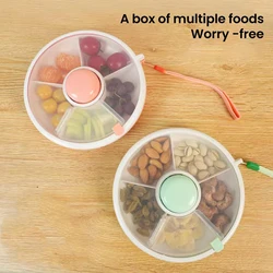 Rotating Snack Box Snack Spinner Container Candy Fruit  Nut Trays Portable Melon Seed Plate Storage Boxes Home Outdoors For Kids