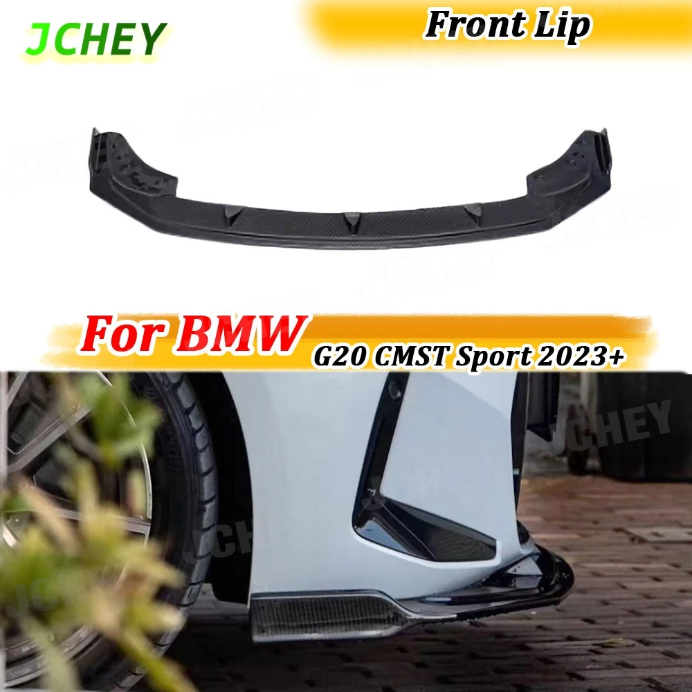 

JCHEY Dry Carbon Fiber Front Bumper Lip Chin Spoiler for BMW G20 CMST Sport 2023+ C Style FRP Front Bumper Extension Body Kits