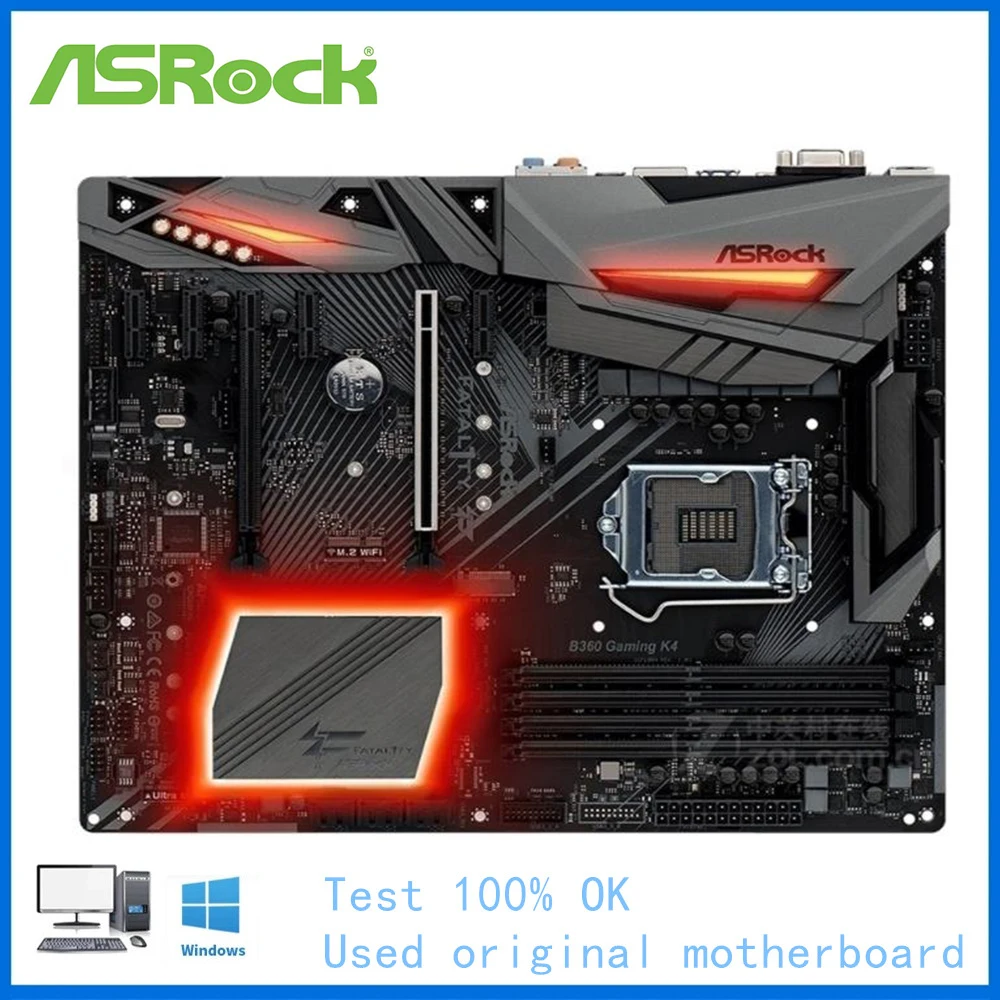 

Used For Intel B360 LGA 1151 CPU For ASRock B360 Gaming K4 Motherboard Computer Socket LGA1151 DDR4 Desktop Mainboard