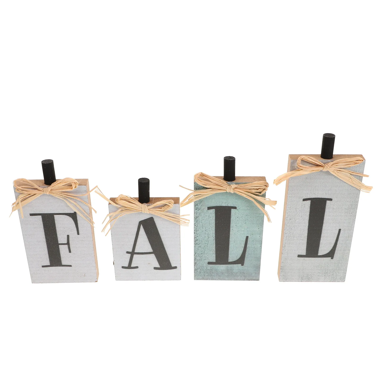 4Pcs Wooden Block Decorations Thanksgiving Autumn Table Sign Fall Home Office Decor Seasonal Accents