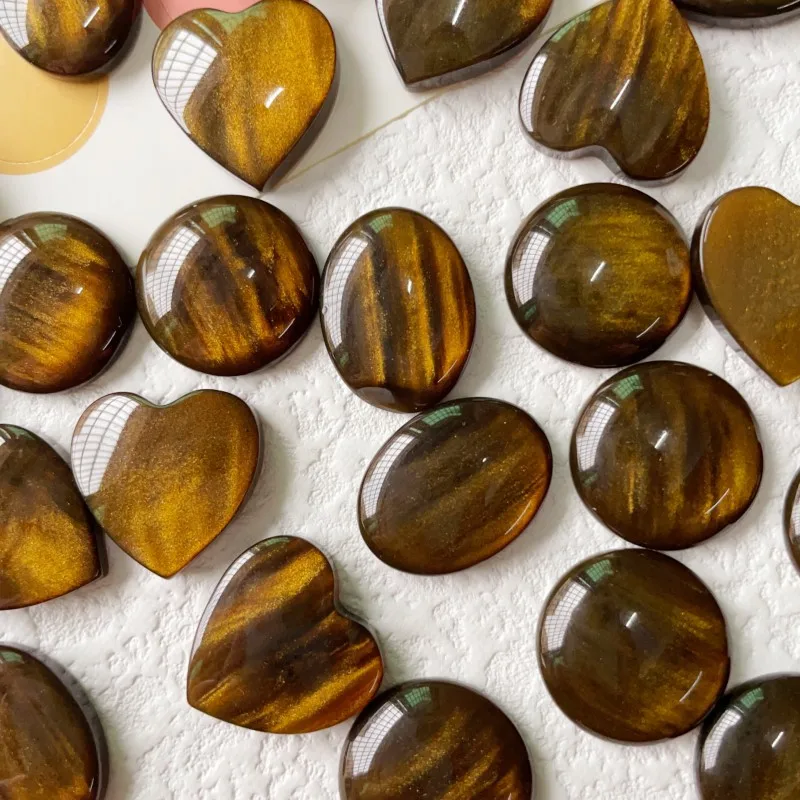 30pcs Vintage Love Heart Flat Back Resin Cabochons Patch Diy Phone Case Hair Clip Shoes Jewelry Decoration Crafts Accessories - view 6