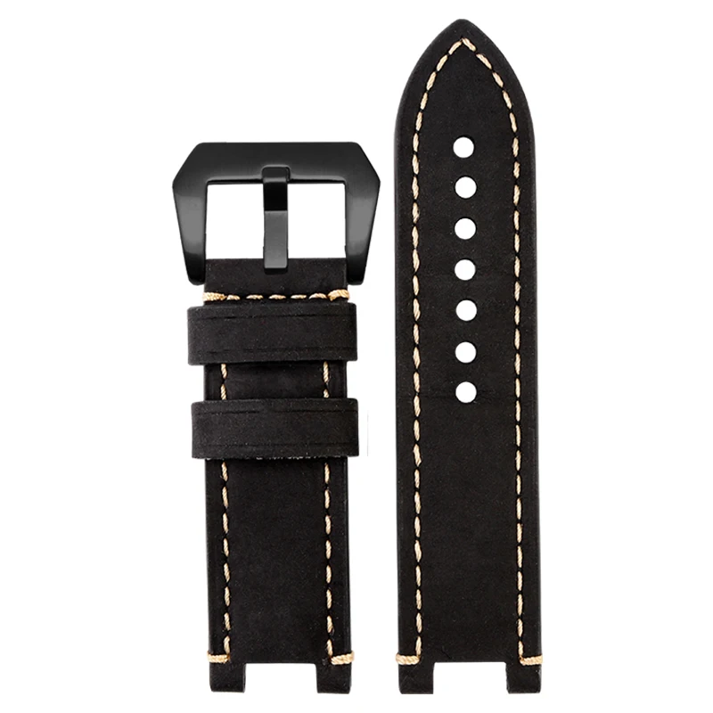 For Casio G-SHOCK GST-B100/W300/400 S110/S120/W130L Leather Watch band Concave Sport Men's Notched Manual line Strap Belt 26mm