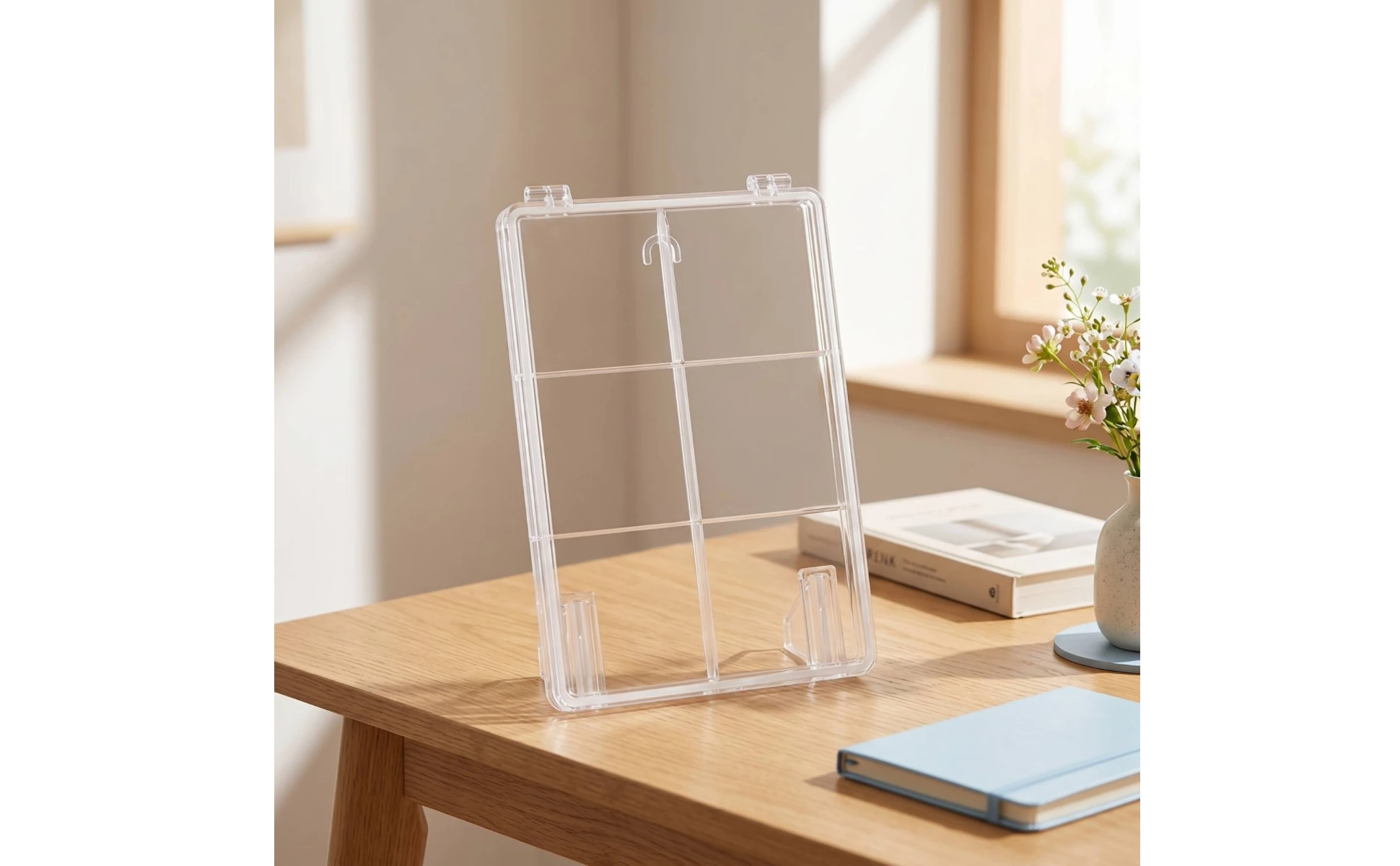 Tabletop Display Case with Compartments Transparent Acrylic Display Case with Stand Organizer Dustproof Sturdy for Collectors