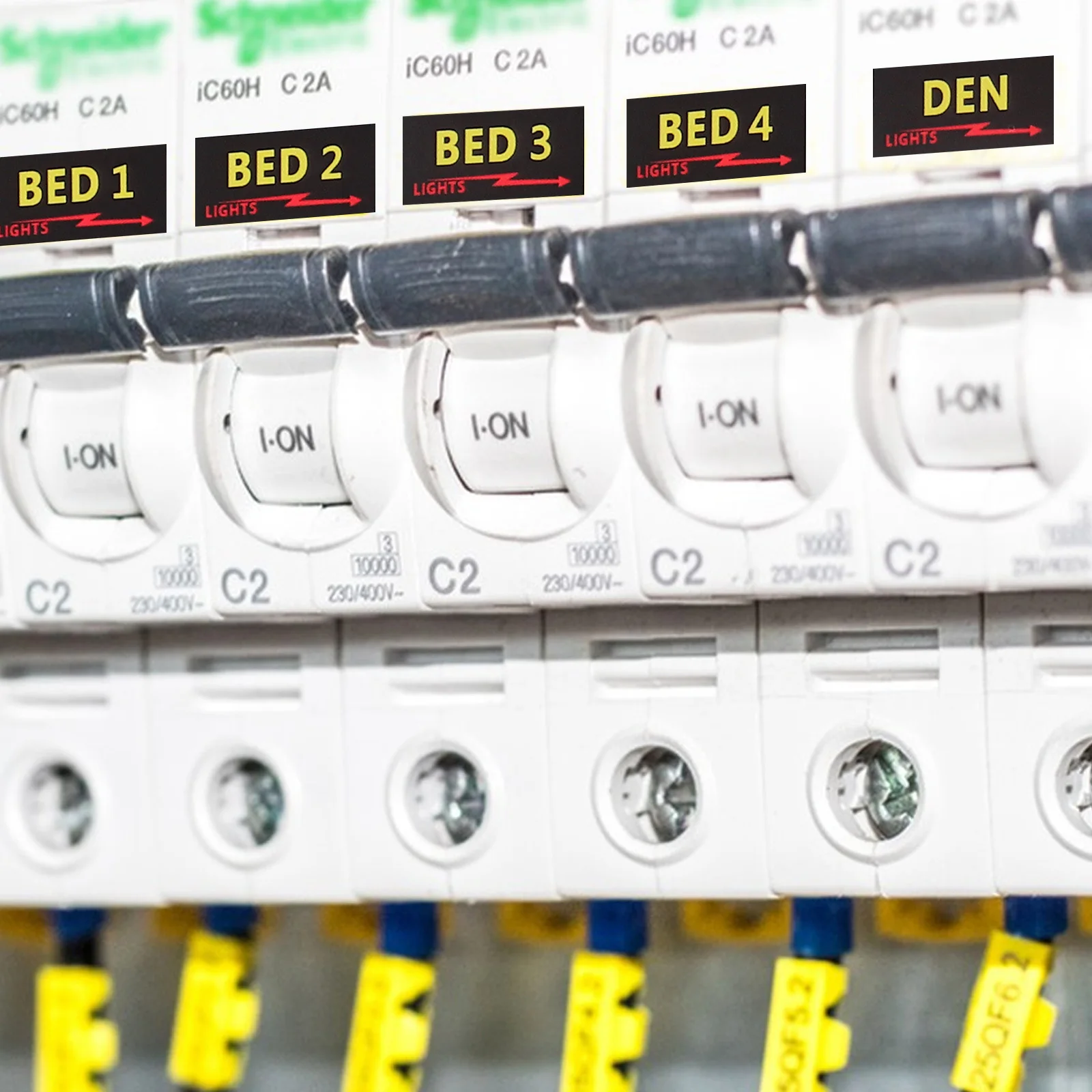 

Water Resistant Circuit Breaker Labels 10 Sheets Box Stickers for Home Electrical Panel Identification Office Use