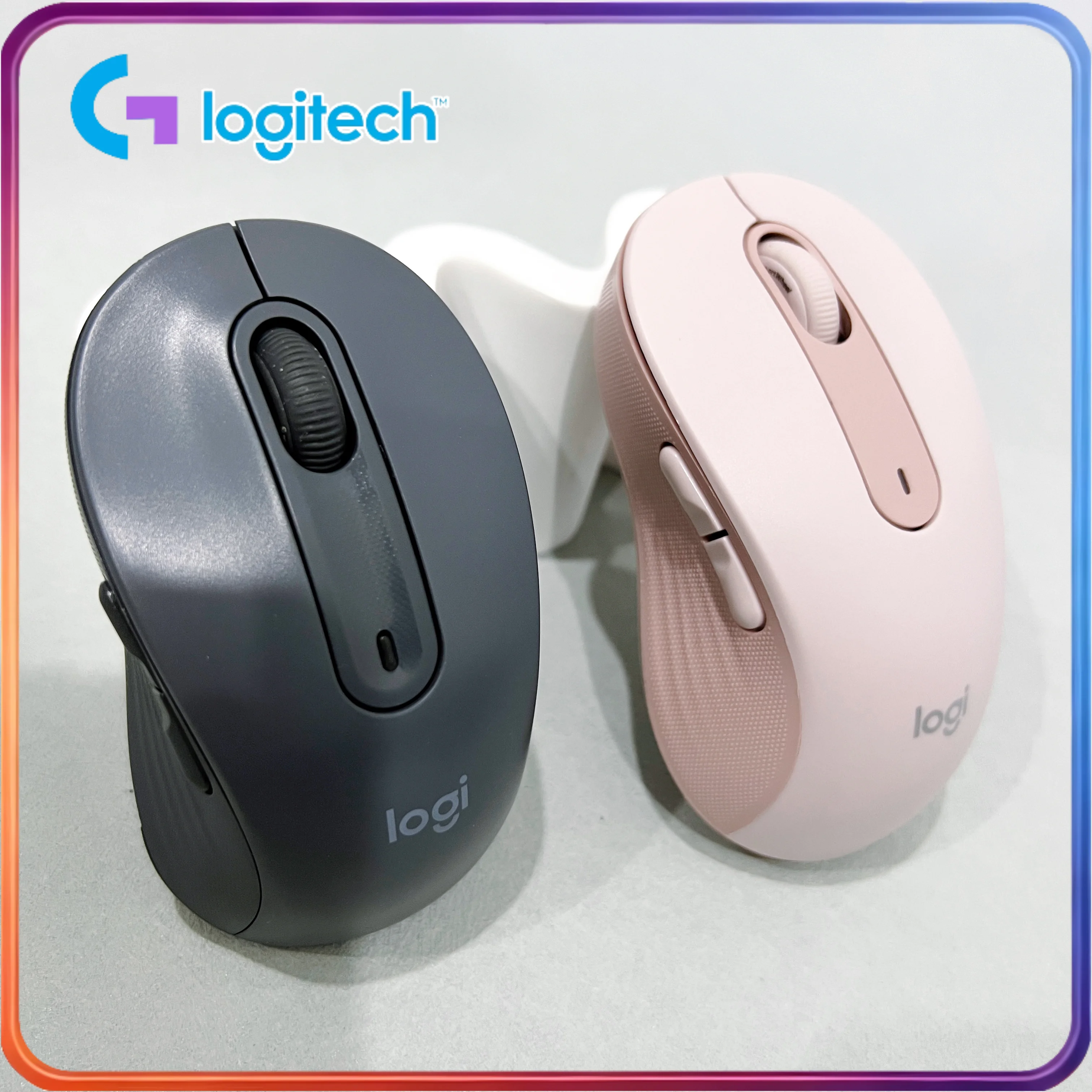 Logitech M650/M650L portable and compact mouse, takes up little desk space, compatible with both laptops and desktops.