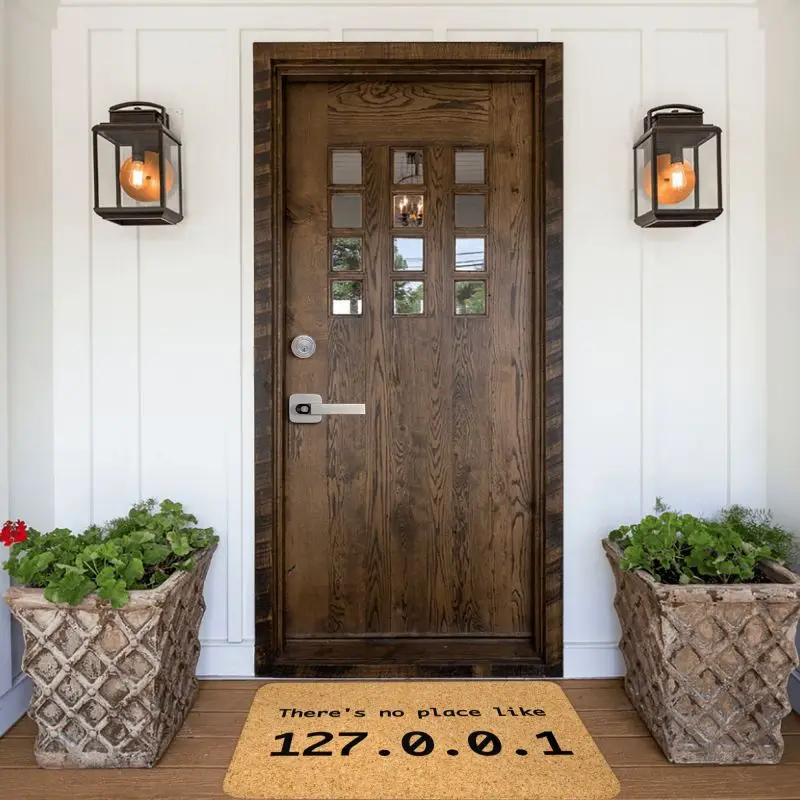 Custom No Place Like 127.0.0.1 Door Floor Kitchen Bath Mats Anti-Slip Hacker Geek WelcomeDoormat Garden Entrance Rug Carpet — zdjęcie 6