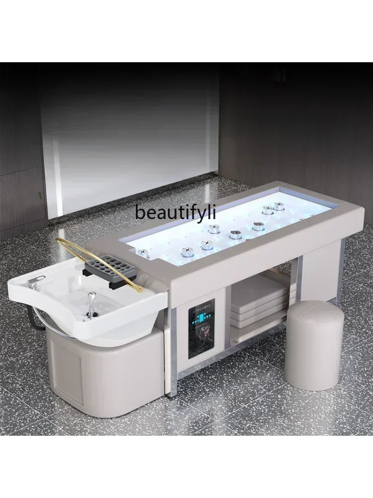 03.z.LXShampoo Chair Moxibustion Smoke-Free Beauty Salon Special Integrated Water Circulation Steaming