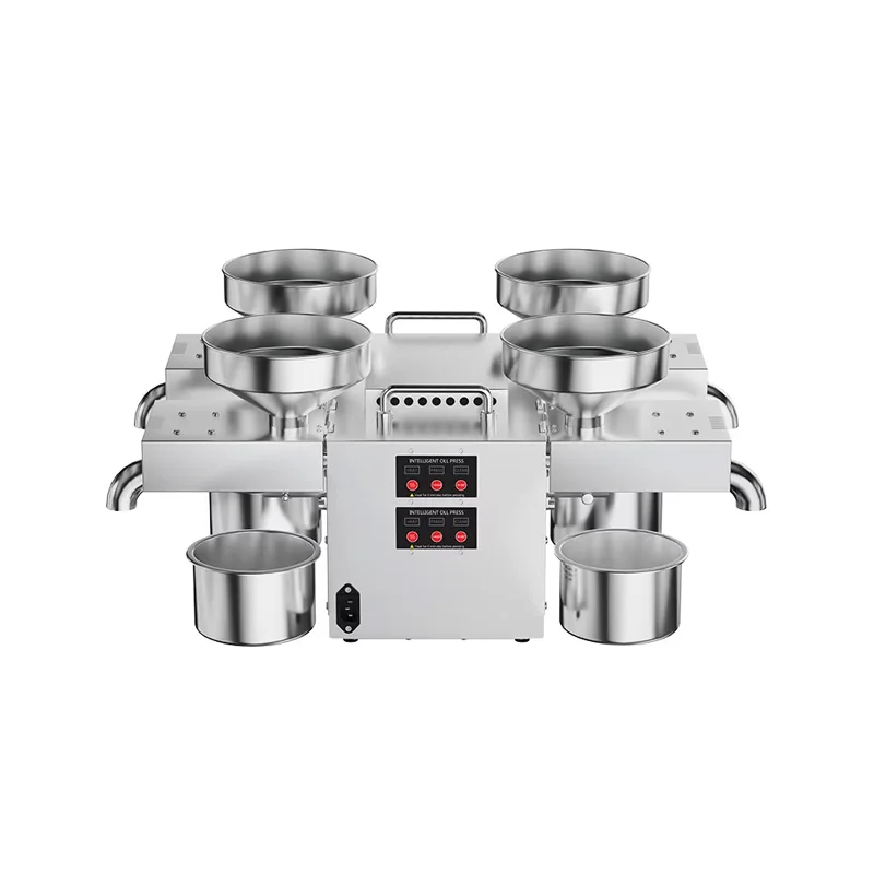 Four-Head Full Intelligent Control Stainless Steel Commercial Small Medium Multi-Function Oil Press 40-300 Degrees