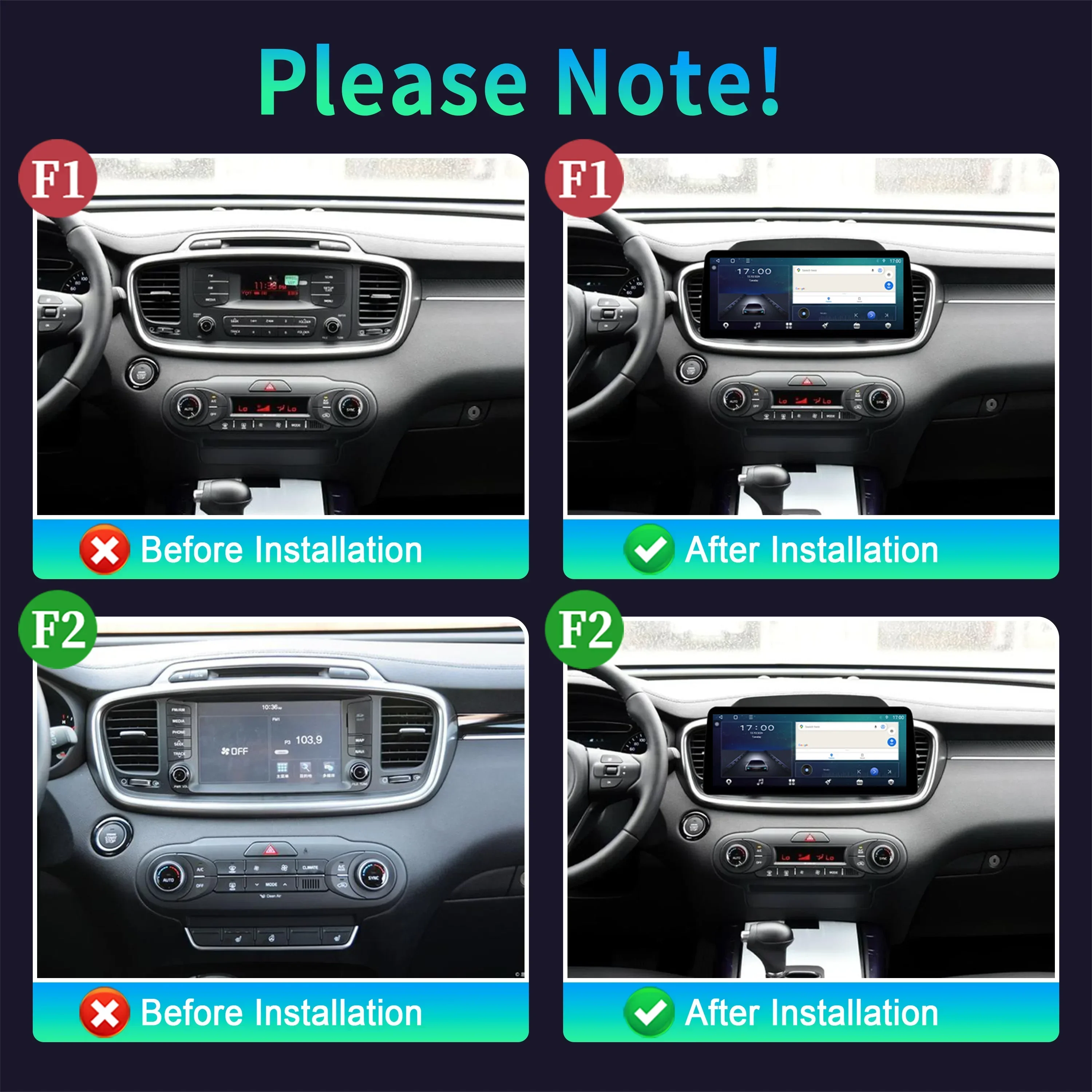 12.3inch For KIA Sorento 2015-2018 Wireless Bluetooth CarPlay Android Auto Car Radio Multimedia 4G GPS Touch Head Unit Screen
