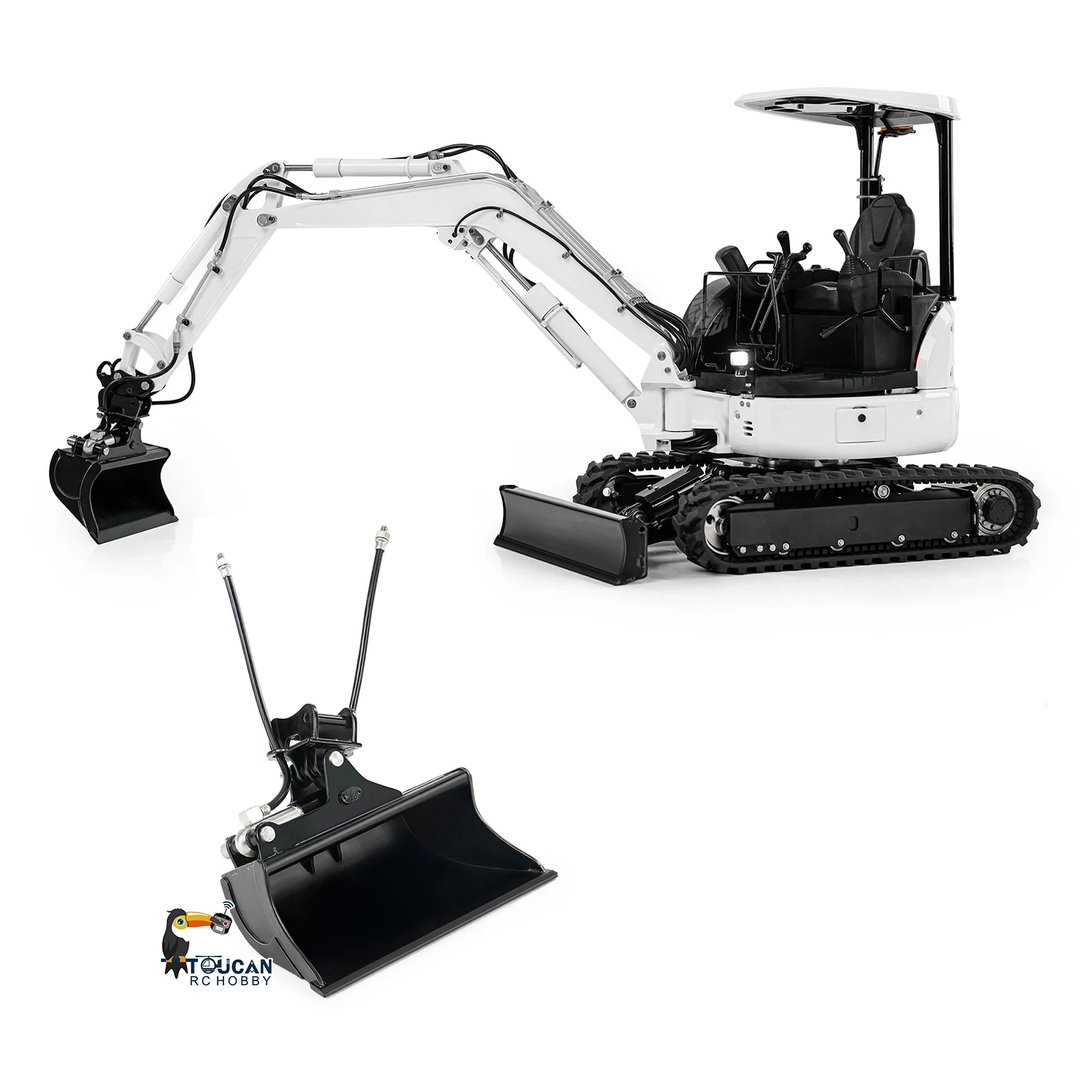 

LESU Part Metal Tilting Bucket for Toy 1/14 RC Hydraulic Excavator Aoue PC30 Radio Control Mini Digger Model Engineering Vehicle