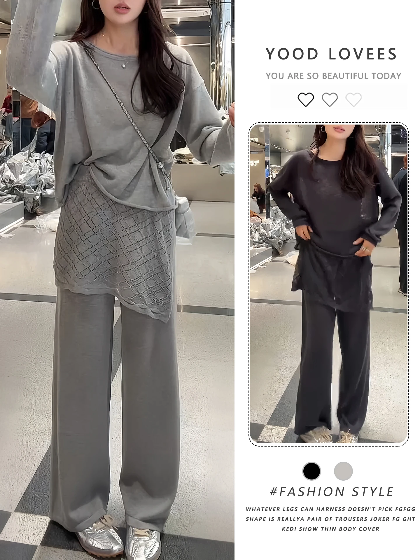 

2026 Spring New Gentle Style Knitted Set Casual Pants High Waist round Neck Two-Piece Suit Soft Wind Design Sensation Women's...