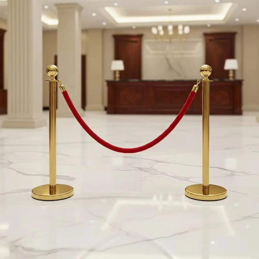 1.5m Long Flannel Sling Twisted Lining Barrier Rope Soft and Smooth Welcoming Queuing Columns Velvet Barrier Rope
