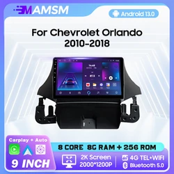 MAMSM Android 13 2K Car Radio For Chevrolet Orlando 2010-2018 Multimedia Video Player Navigation Stereo GPS 4G Carplay Autoradio