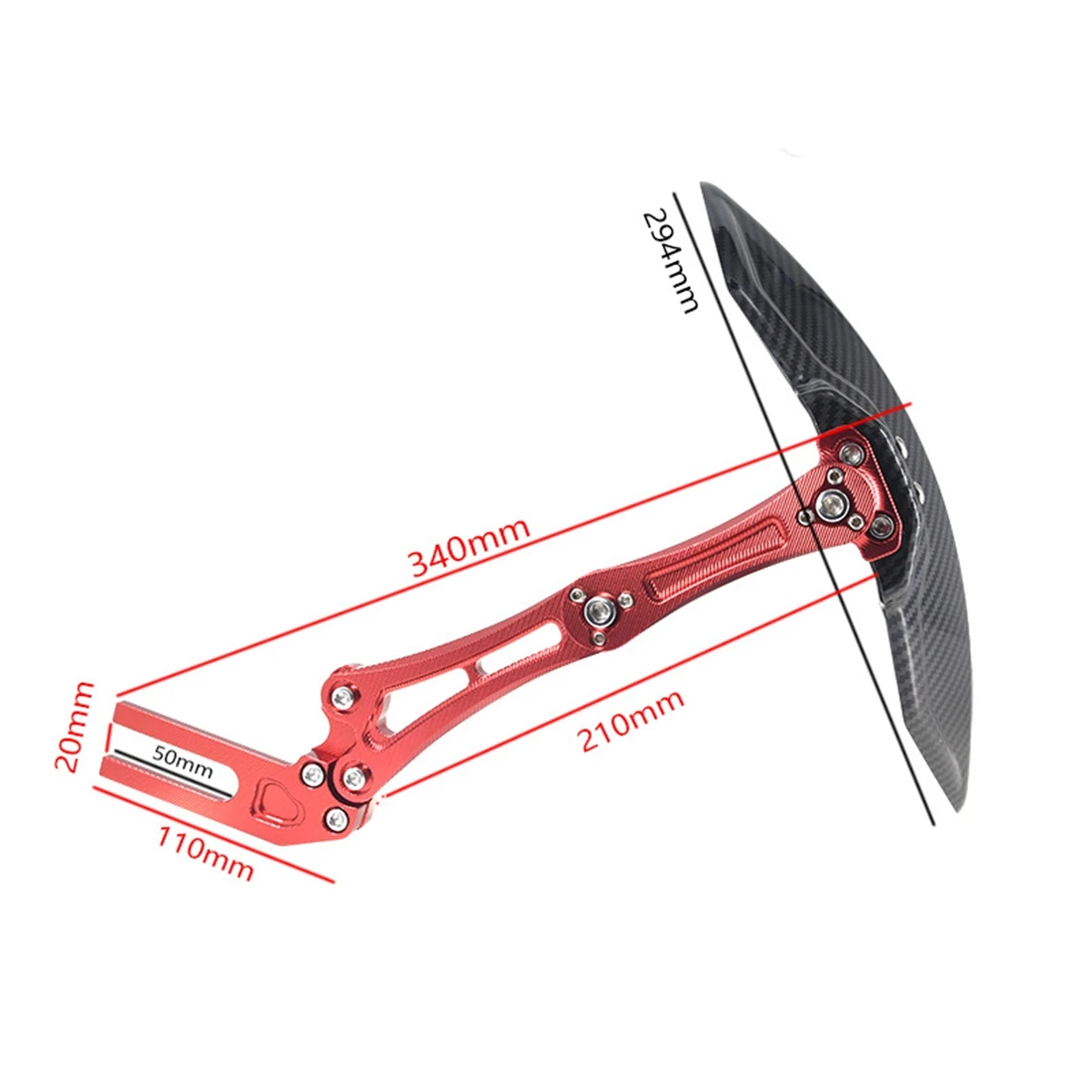 Motorcycle Adjustable Rear Mudguard Carbon Fiber Aluminium Alloy Rear Wheel Fender Mudguard Universal Extend Extender Mudguard