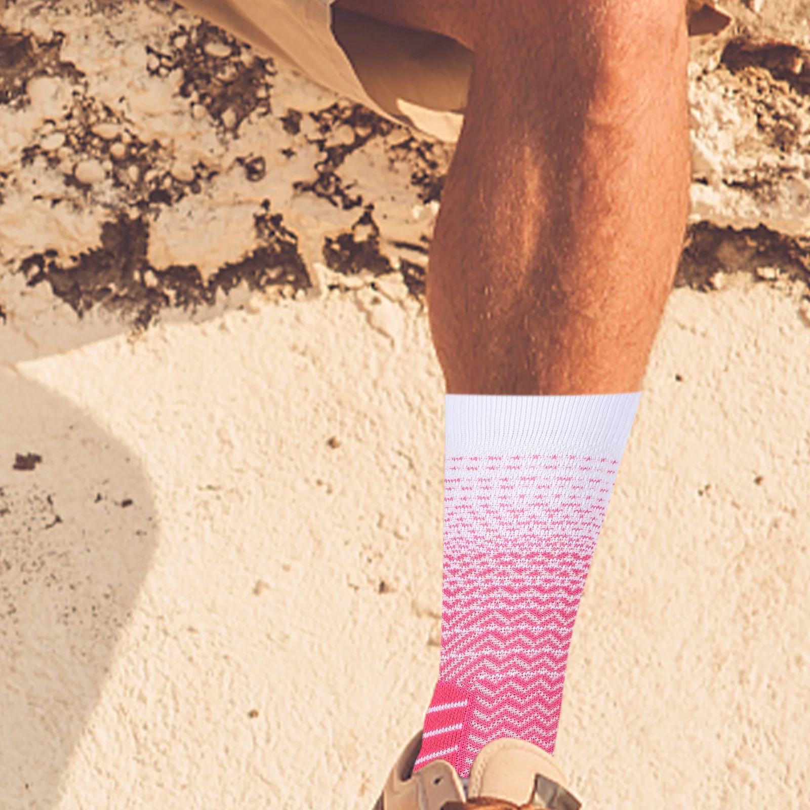 1 زوج سميكة توسيد جوارب رياضية تنفس منتصف العجل الجري كرة السلة الجوارب مرونة عالية فتل العرق للرجال