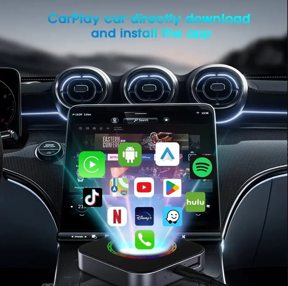 3in1 Ai Box 4G For Apple Android Auto Wireless CarPlay Adapter
