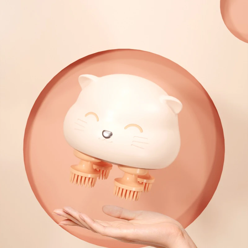 Face Massager Head Massager Waterproof  360 Degree Rotating Tips Octopus Handheld Pet Massager  Head Skin Relief