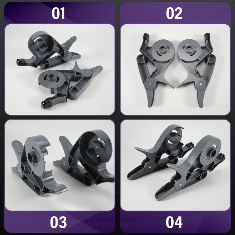 A21Q -2Pcs Paper Roll Holder Tape Dispenser Clamp Tabletop Wrap Gift Wrap Clips Wikkelen Tools Modern Gadgets