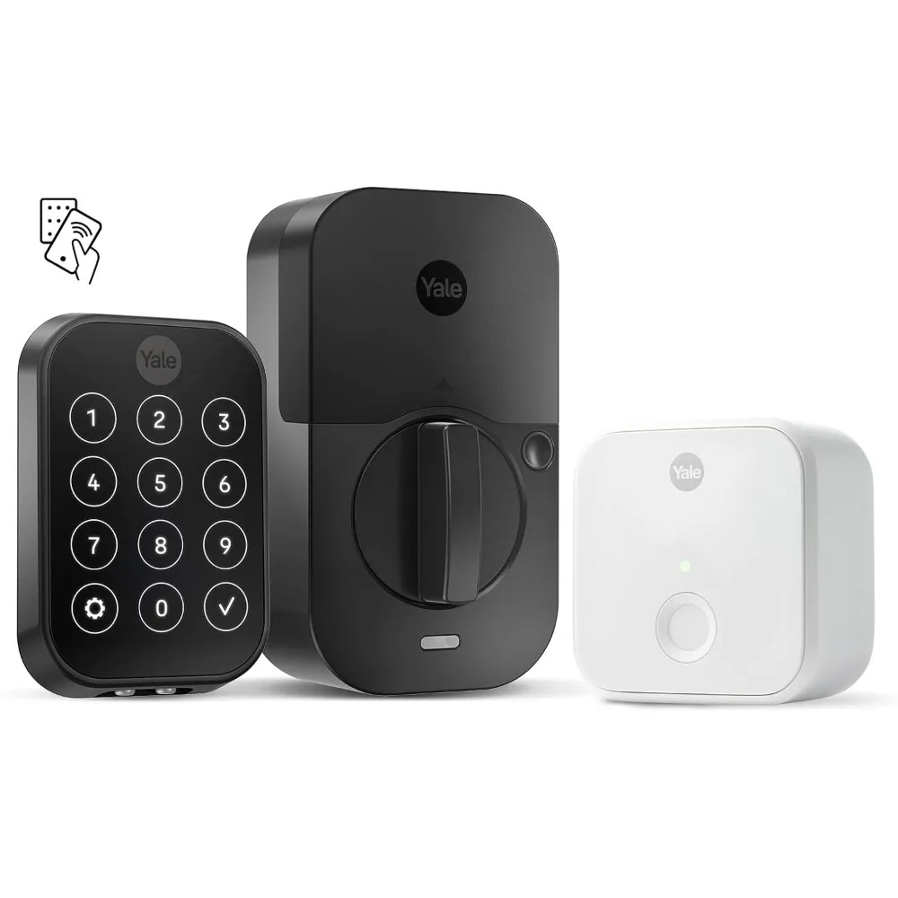 Assure Lock 2 Plus nachtschoot met Wi-Fi Connect, zwart suède, voor vakantie-huurhosts, YRD450-N-CB1-BSP