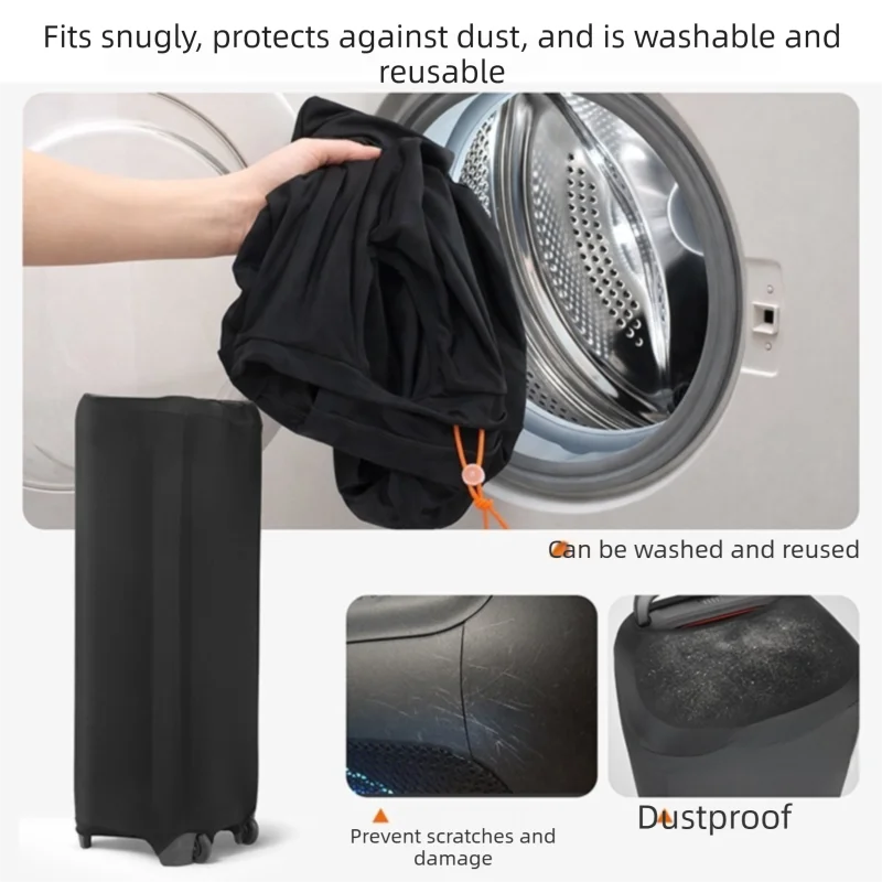 Black Speaker Cover for For jbl Party Box 1000 Elastic Spandex Fabric Dustproof Scratch Resistant 37x37x104cm Easy Handle view 3