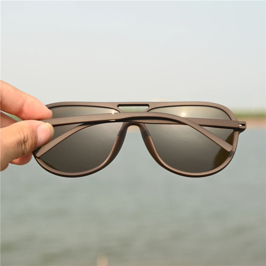 Rockjoy 150mm Oversize Black Polarized Sunglasses Male Aviation Sun Glasses for Men TR90 Ultralight FashionAnti Reflection