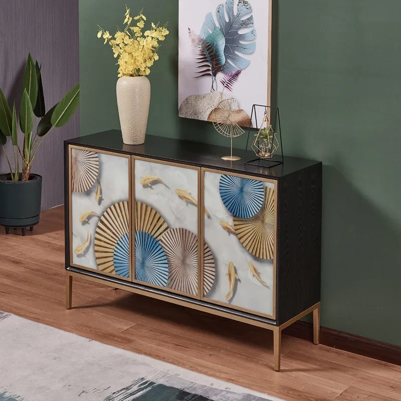 

Shoe Cabinet Hallway Living Room Sideboard Cabinet Painted Glass Wall Decoration Locker