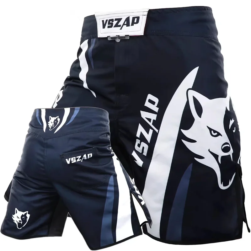 VSZAP męskie spodenki walki MMA fitness siłownia sportowe spodenki bokserskie Muay Thai bojowe spodnie bokserskie spodnie sportowe Jiu-Jitsu