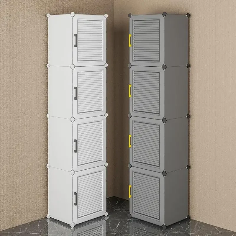 

Minimalist Partitions Wardrobe Exterior Open Simple Makeup Clothe Wardrobe Trendy Filing Simple Plastic Armario Salon Furniture