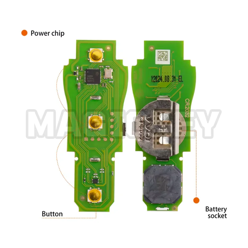 1/2/5pcs XHORSE XSSC05EN XM38 TOY.T Univesal Smart Key Supercar Style Marble Grey Color
