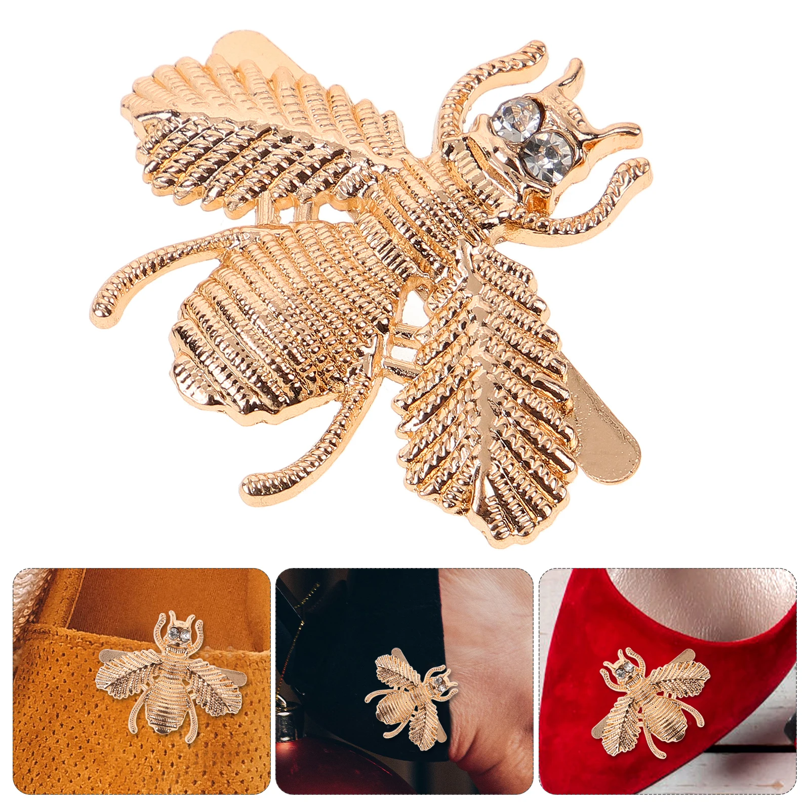 

Bee Shoe Clip Buckle Decorative Accessory for Women Comfortable Breathable Material Simple Structure Not Easy to Deform