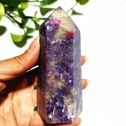 Natural Unicorne Tourmaline And Mica Sheet Symbiotic Mineral Home Decoration Wand Magic Reiki Meditation Chakra Healing Crystal