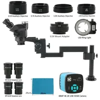 3.5X-200X Zoom Trinocular Stereo Microscope Articulated Arm Fold Stand 48MP 55MP 4K 2K 1080P HDMI USB Digital Video Microscopio