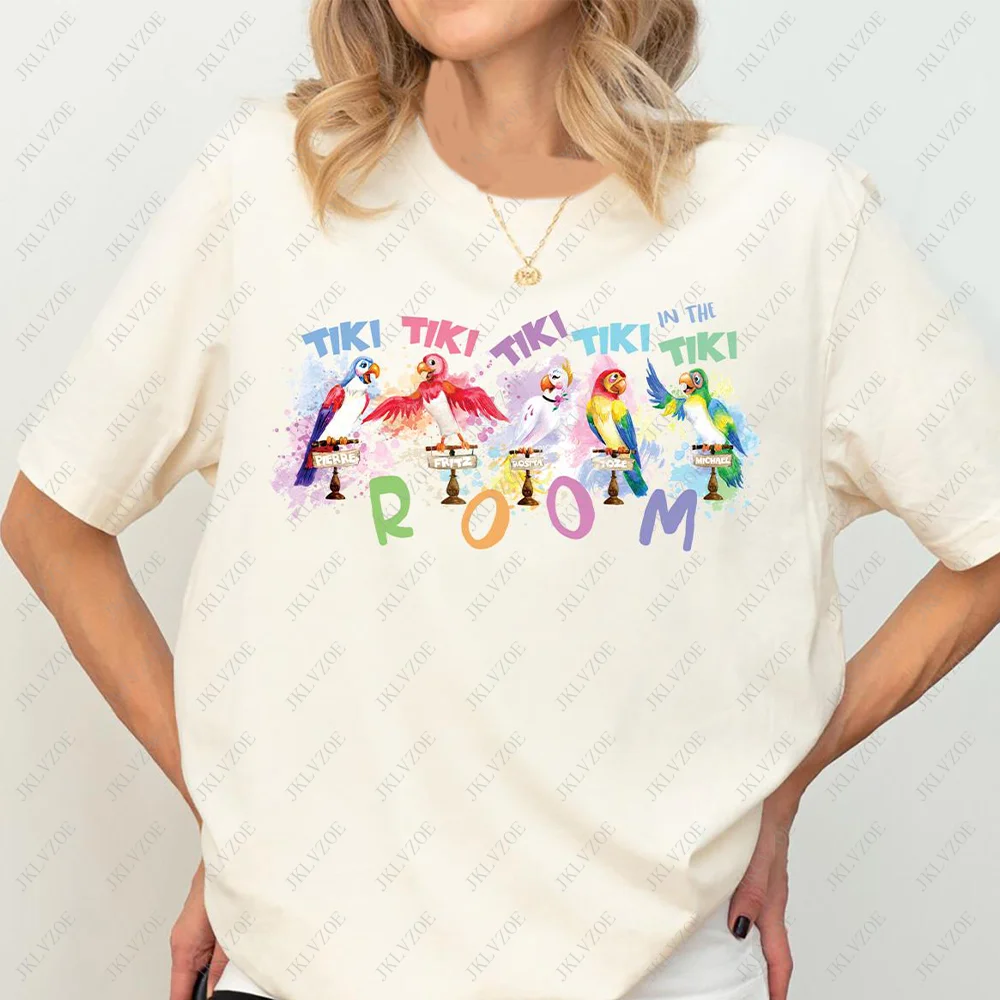 Comfort Cotton Disney Room T Shirt Enchanted Tikiroom Tiki Birds Disney Women Girls Birds Pierre Fritz Rosita Jose Michael Birds