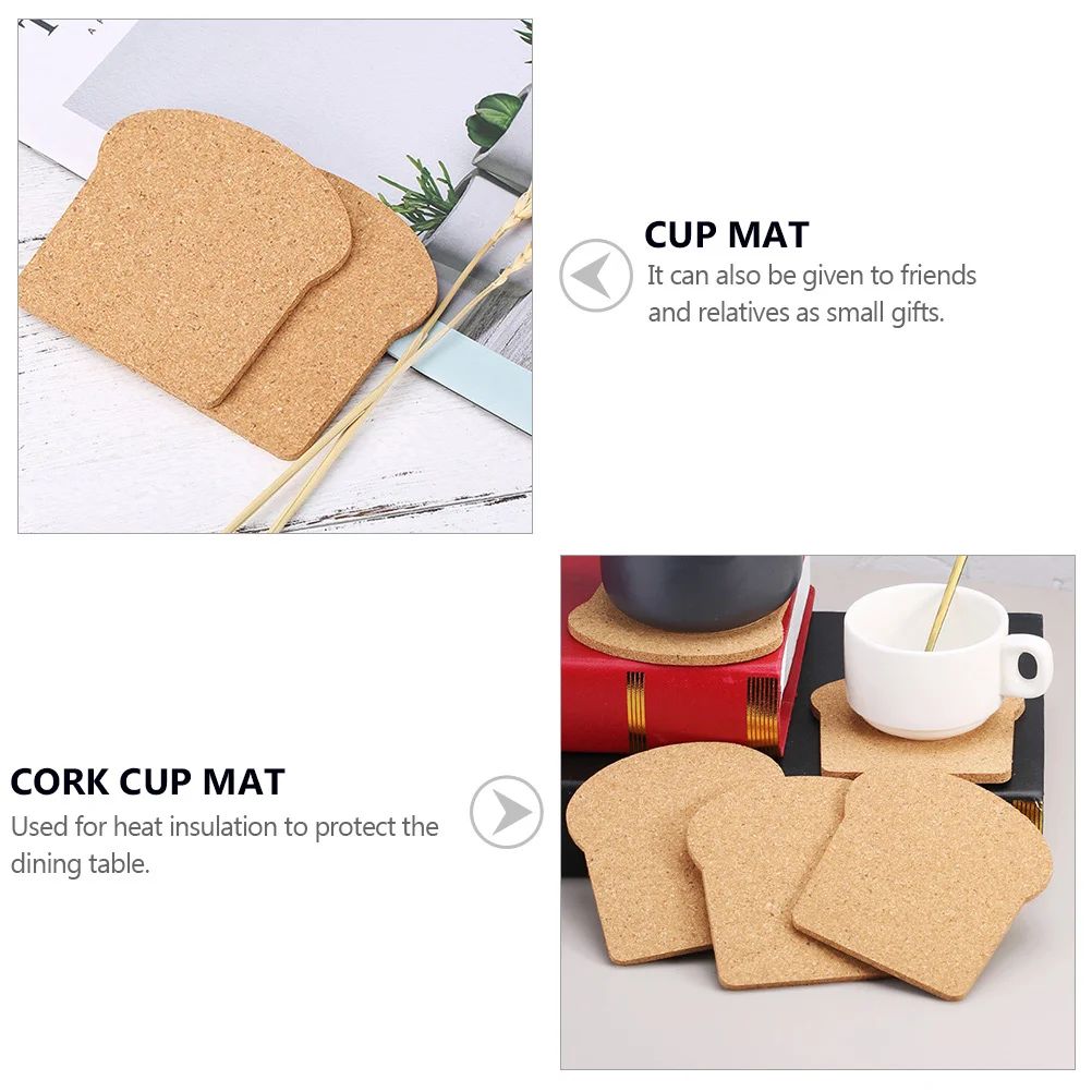 

6Pcs Cork Cup Coasters Heat Resistant Placemat Set for Dining Table Home Office Use Coaster Cup Coaster Teacup Coasters