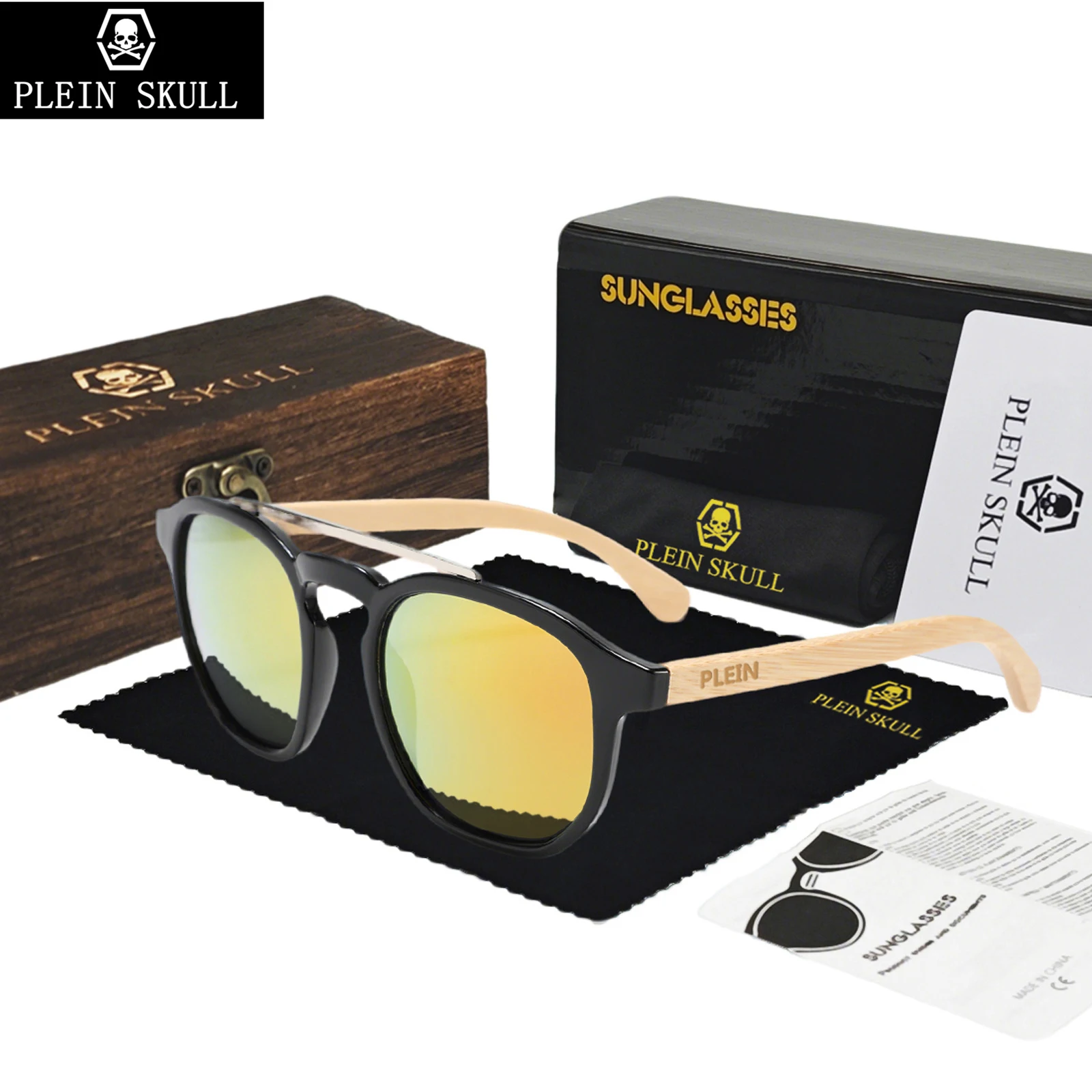 plein-木製サングラス-キャットアイ-大きなフレーム-ラウンドアイウェア-レトロ-女性-カジュアル-uv400-耐性メガネ-運転-釣り-サングラス