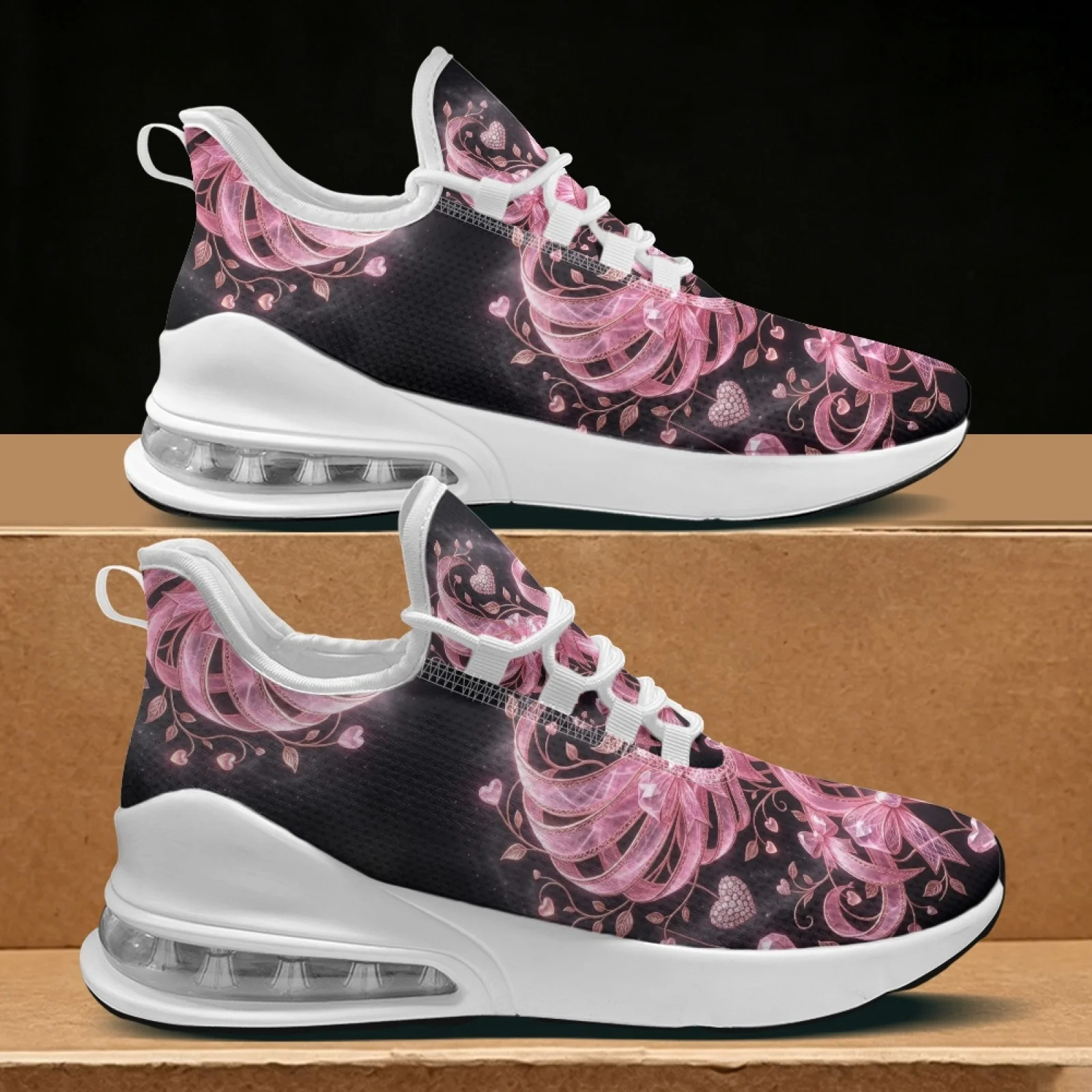 PENSTROLL Rosa Herz-Blumenmust – Breathable Mesh Athletic Shoes Bewertung und Preis