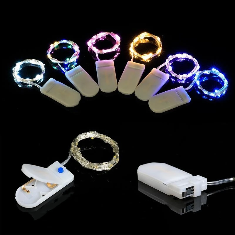 Fio De Cobre Impermeável LED String Luzes, a pilhas, DIY, Festa De Casamento, Decoração De Natal, Guirlanda