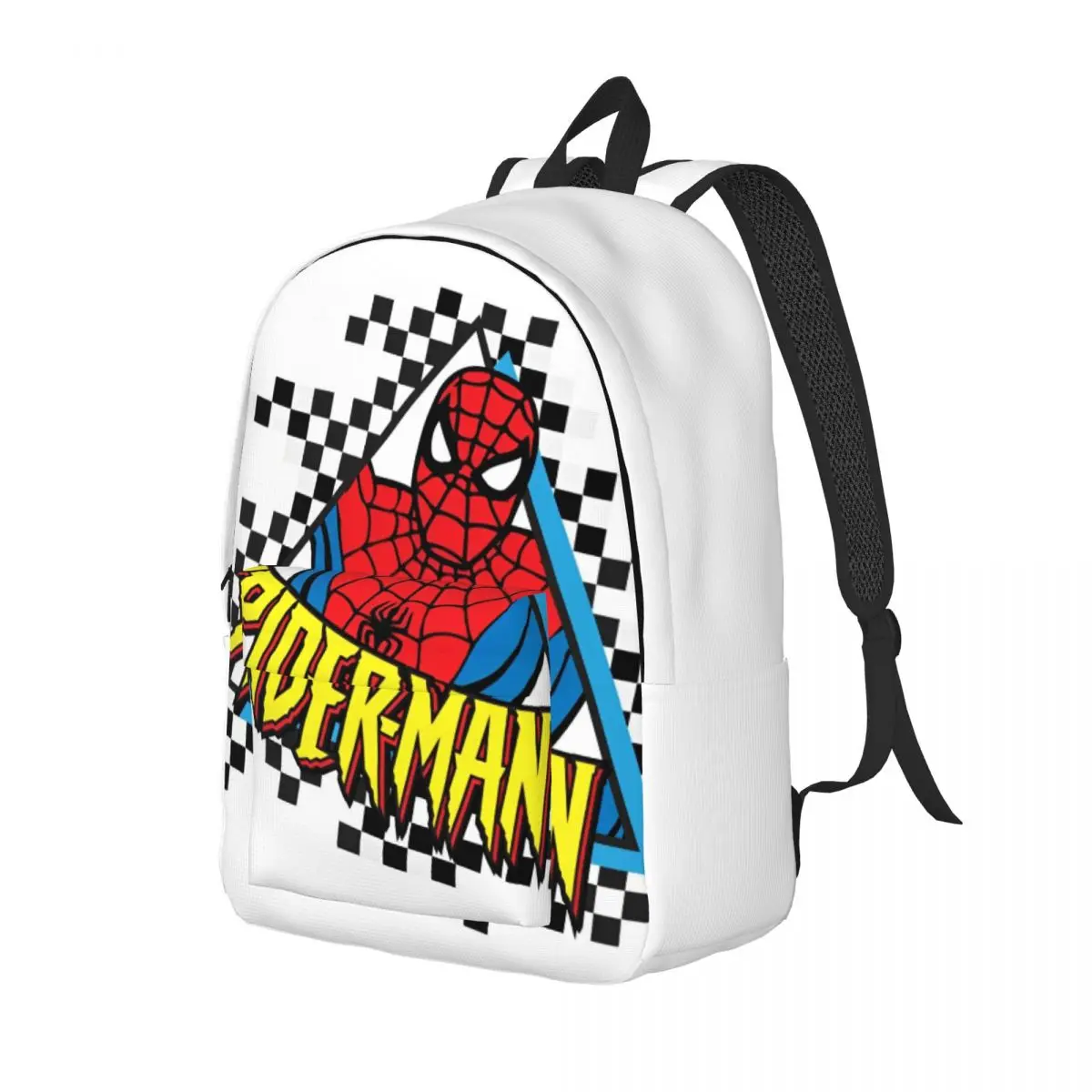 Spider Man 90's Themed Logo Backpack Youth Pattern Backpacks Polyester Style School Bags Travel Colorful Rucksack