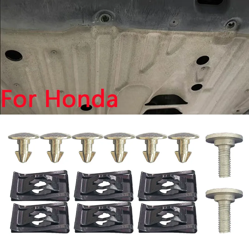 14Pcs Car Engine Lower Cover Screw Bolt Access Pin Screw Fender Clips For Honda Civic 2017 2018 2019 2020 CRV Accord Acura