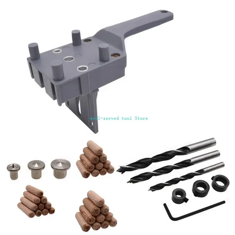 G88A Handheld Woodworking Doweling Jig Locator Drill Bit Bit Hole Drilling Guide