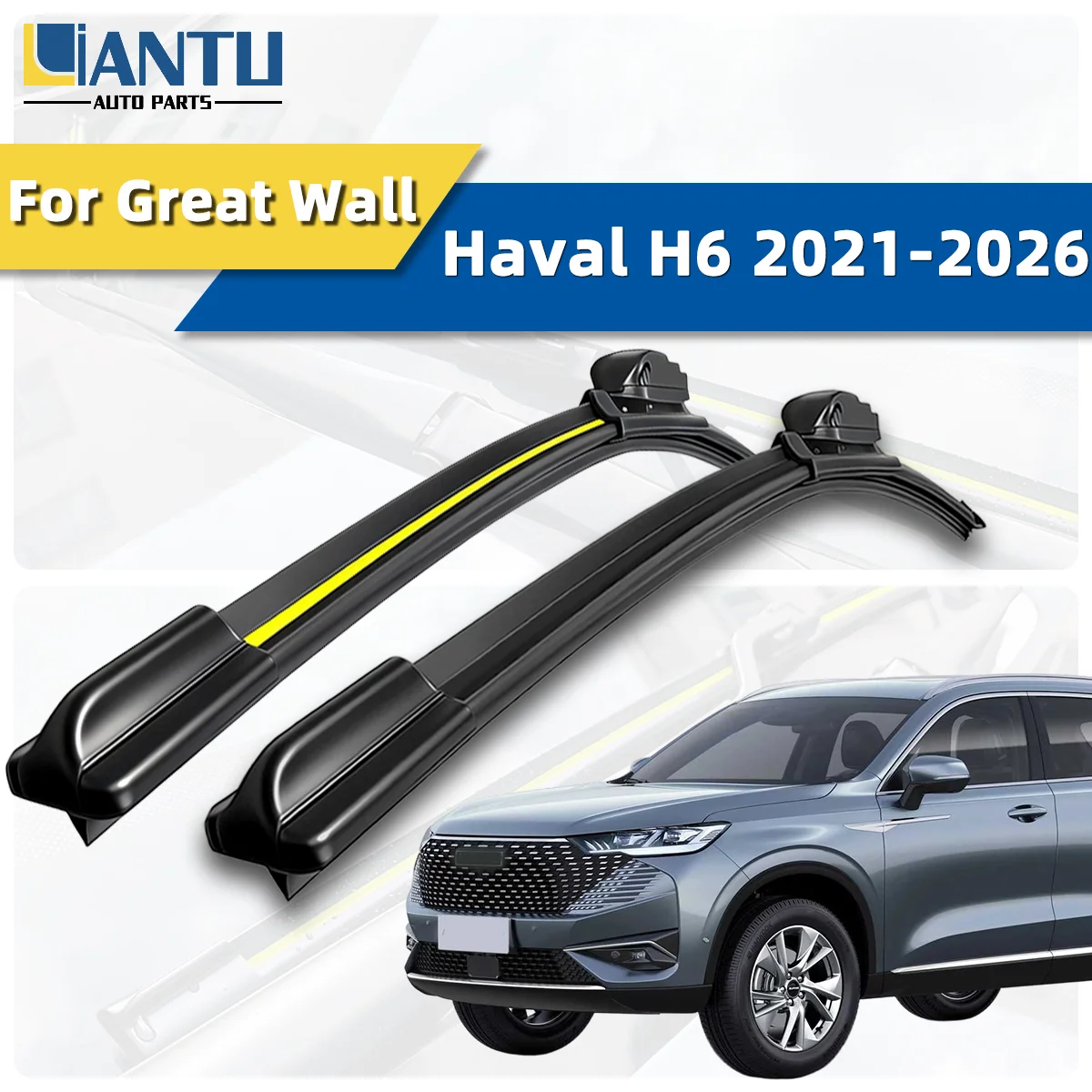 

2pcs Front Windshield Wiper Fit For Great Wall Haval H6 2021-2026 Car Wipers Blade Premium Accessorie Quiet Operation