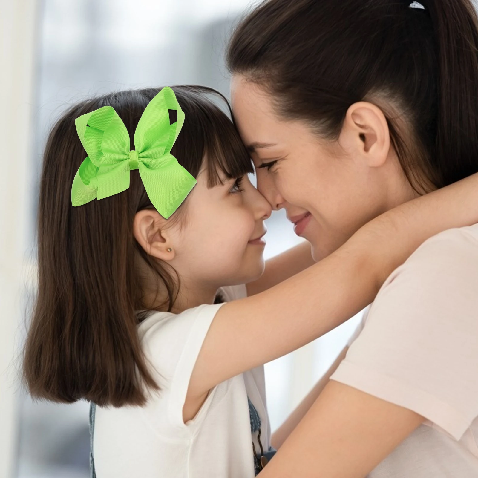 

5Pcs 6inch Candy Hair Bows Adorable Bowknot Barrettes Easy to Wear Off for Childrens Party Outfits Accessories