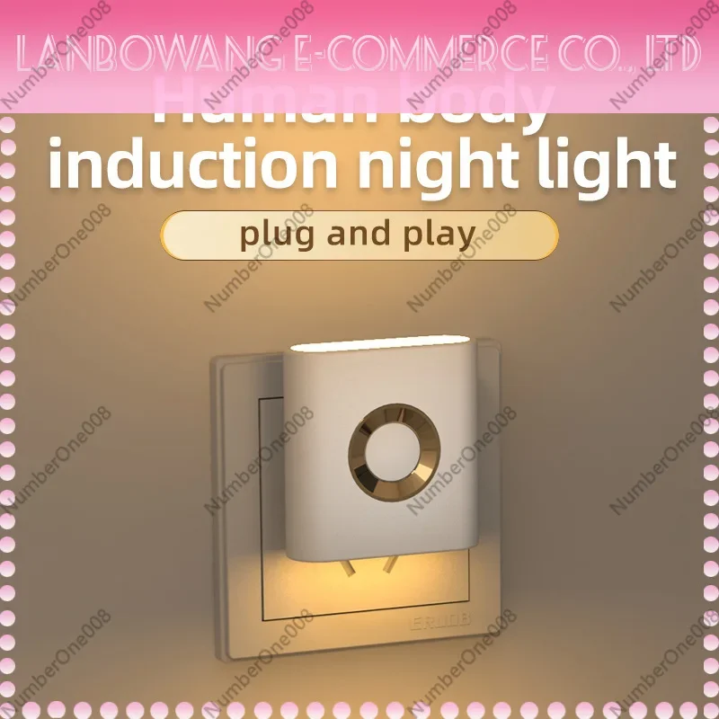 Motion Sensor Night Light, Auto on/Off Smart LED Night Light for Bedroom Bedside Cabinet,Rechargeable Dimmable Plug-in Wall Lamp