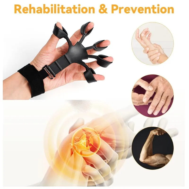 Finger Gripper Finger Exerciser Guitar Finger Exerciser 6 Resistant Levels Recovery Physical Tools Hand Strengthener For Patient image 6