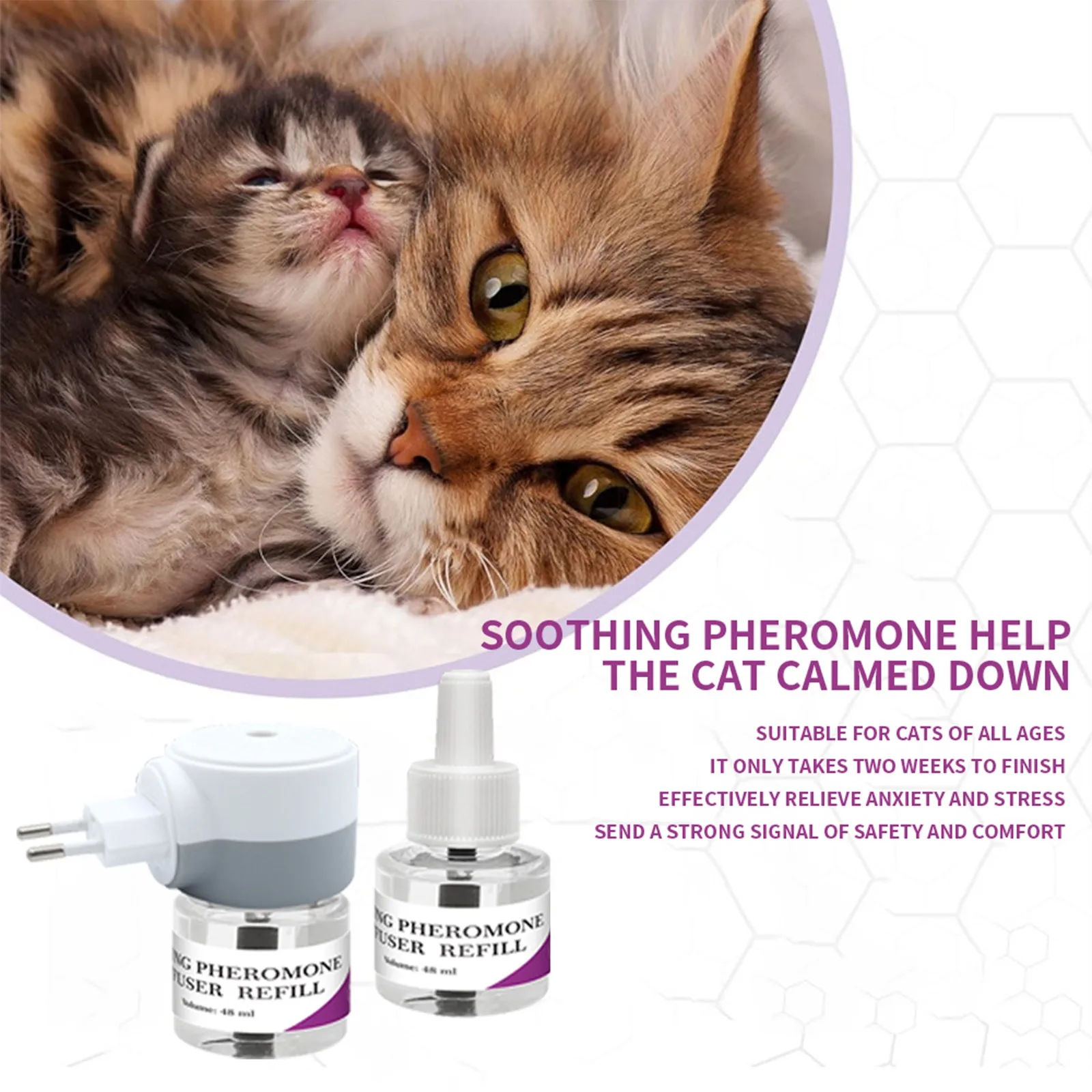 3 In1 الحيوانات الأليفة الاسترخاء الفيرومونات للحيوانات الأليفة الإغاثة الإجهاد القلق تقليل العدوان نباح الحيوانات الأليفة القط تهدئة الناشر #6