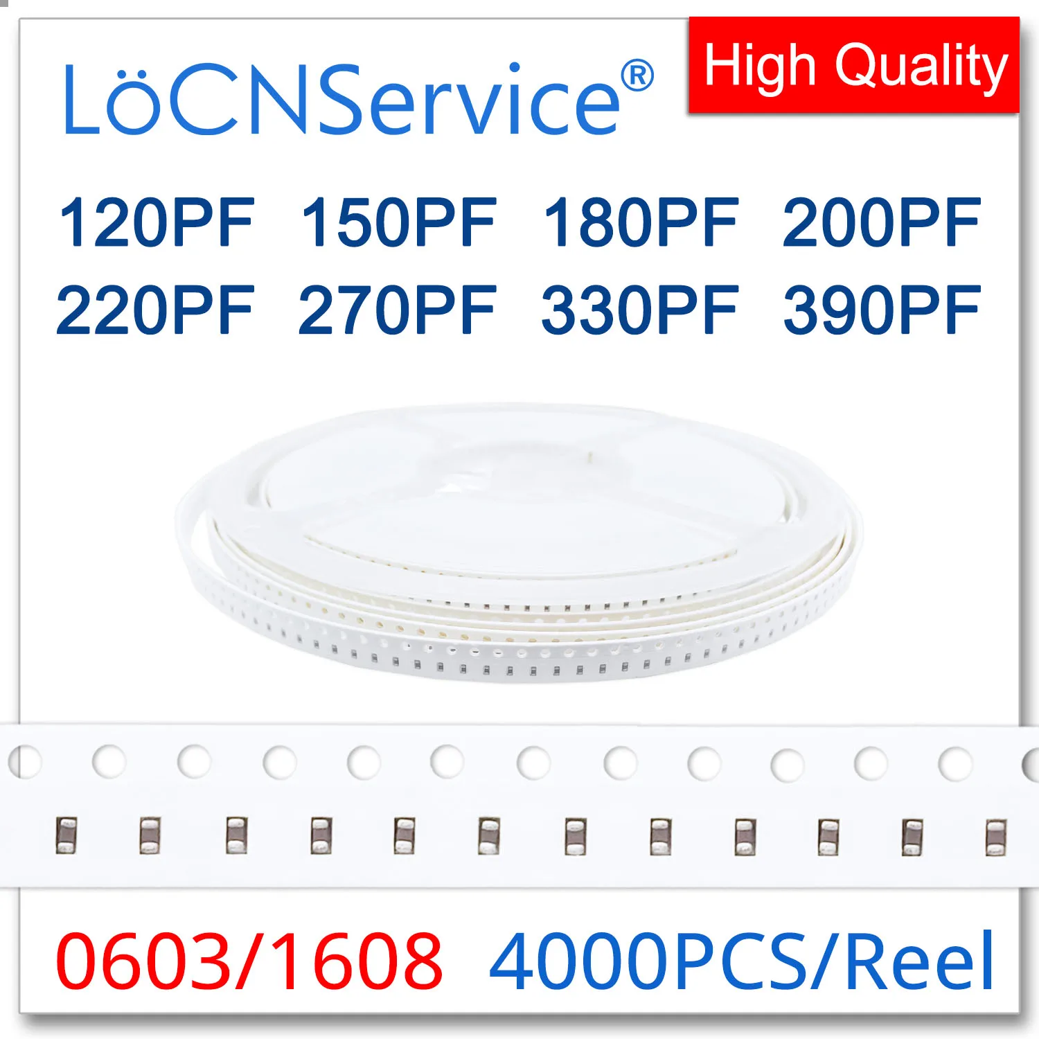 

Конденсаторы LoCNService SMD 4000 шт. 0603 1608 X7R RoHS 25 В 50 В 5% 10% 120PF 150PF 180PF 200PF 220PF 270PF 330PF 390PF Высокое качество