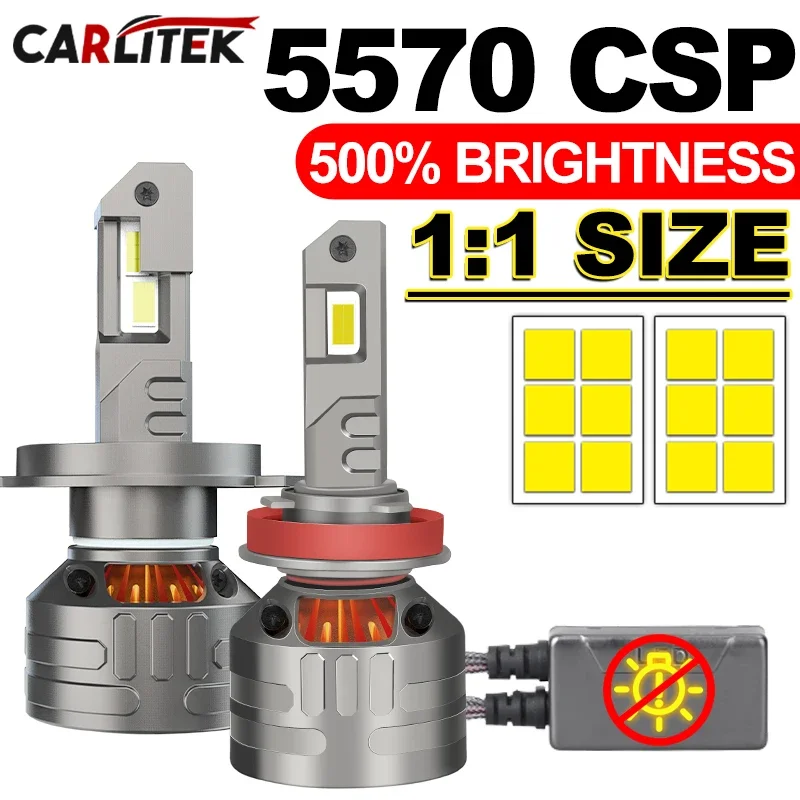 

CARLitek 4300K H4 LED H7 H11 H1 Лампа для фар CANBUS HID 9005 HB3 9006 HB4 H8 H9 9012 HIR2 Светодиодные автомобильные фары 6000K Авто противотуманные фары